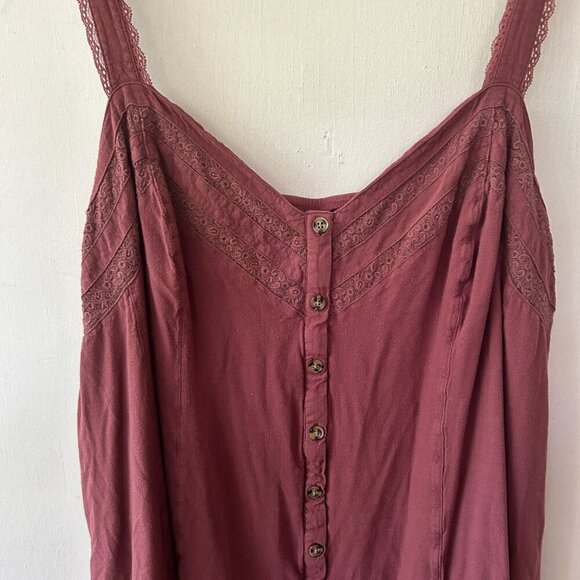 Torrid Tank Top Womens Plus Size 6XL Purple Button Front Lined Sleeveless Top - Picture 3 of 7